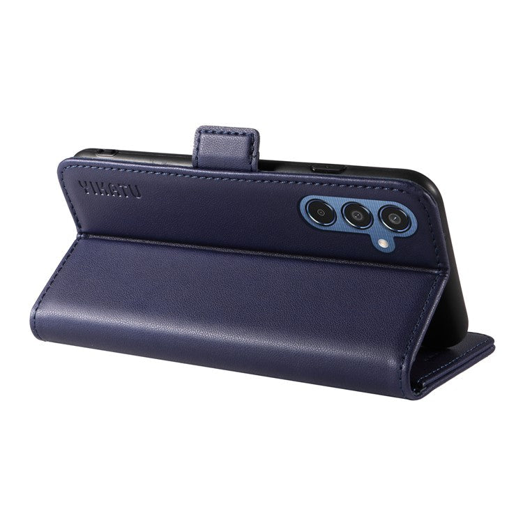 YIKATU YK-003 For Samsung Galaxy M35 5G Case Flip Wallet Shockproof Leather Phone Cover - Sapphire