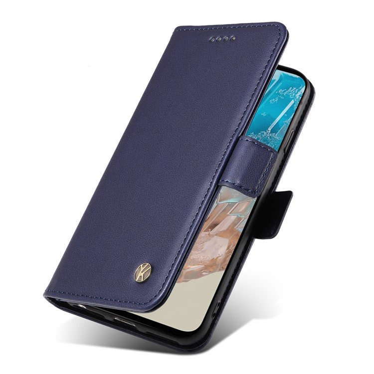 YIKATU YK-003 For Samsung Galaxy M35 5G Case Flip Wallet Shockproof Leather Phone Cover - Sapphire