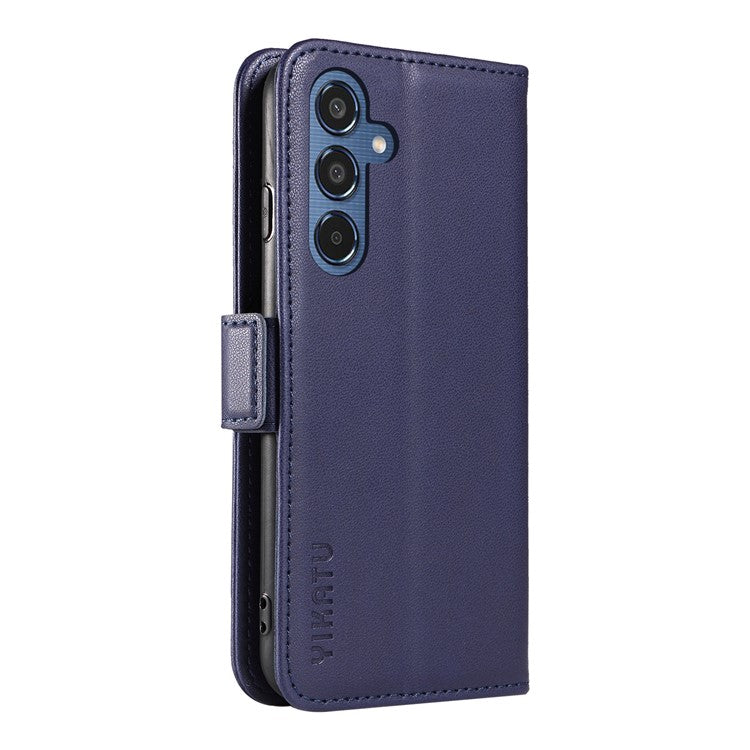 YIKATU YK-003 For Samsung Galaxy M35 5G Case Flip Wallet Shockproof Leather Phone Cover - Sapphire