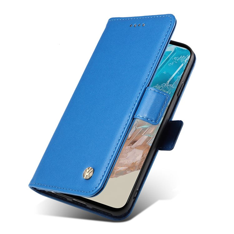YIKATU YK-003 For Samsung Galaxy M35 5G Case Flip Wallet Shockproof Leather Phone Cover - Sky Blue