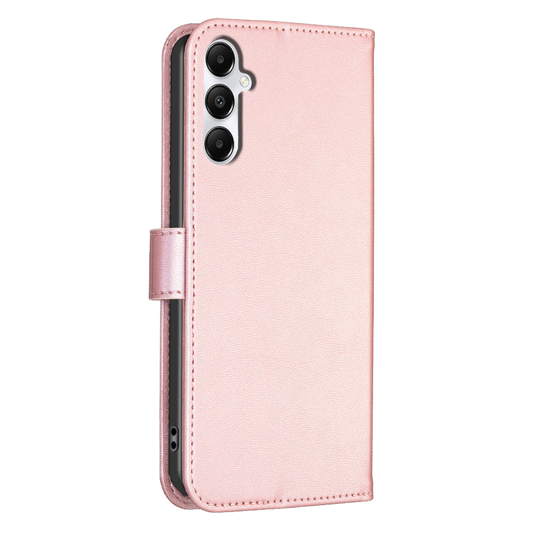 For Samsung Galaxy A16 5G / A16 4G Case Clover Pattern Wallet Stand View Leather Phone Cover - Pink