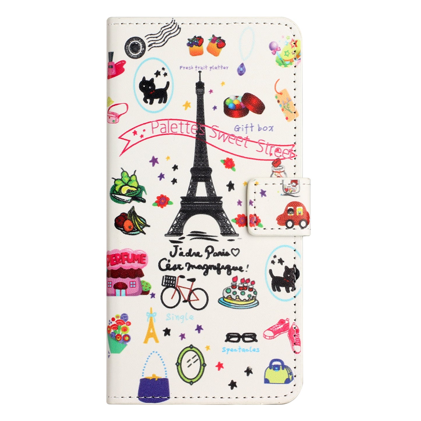 For Samsung Galaxy A16 5G / A16 4G Case Pattern Print PU Leather Wallet Phone Cover - Eiffel Tower