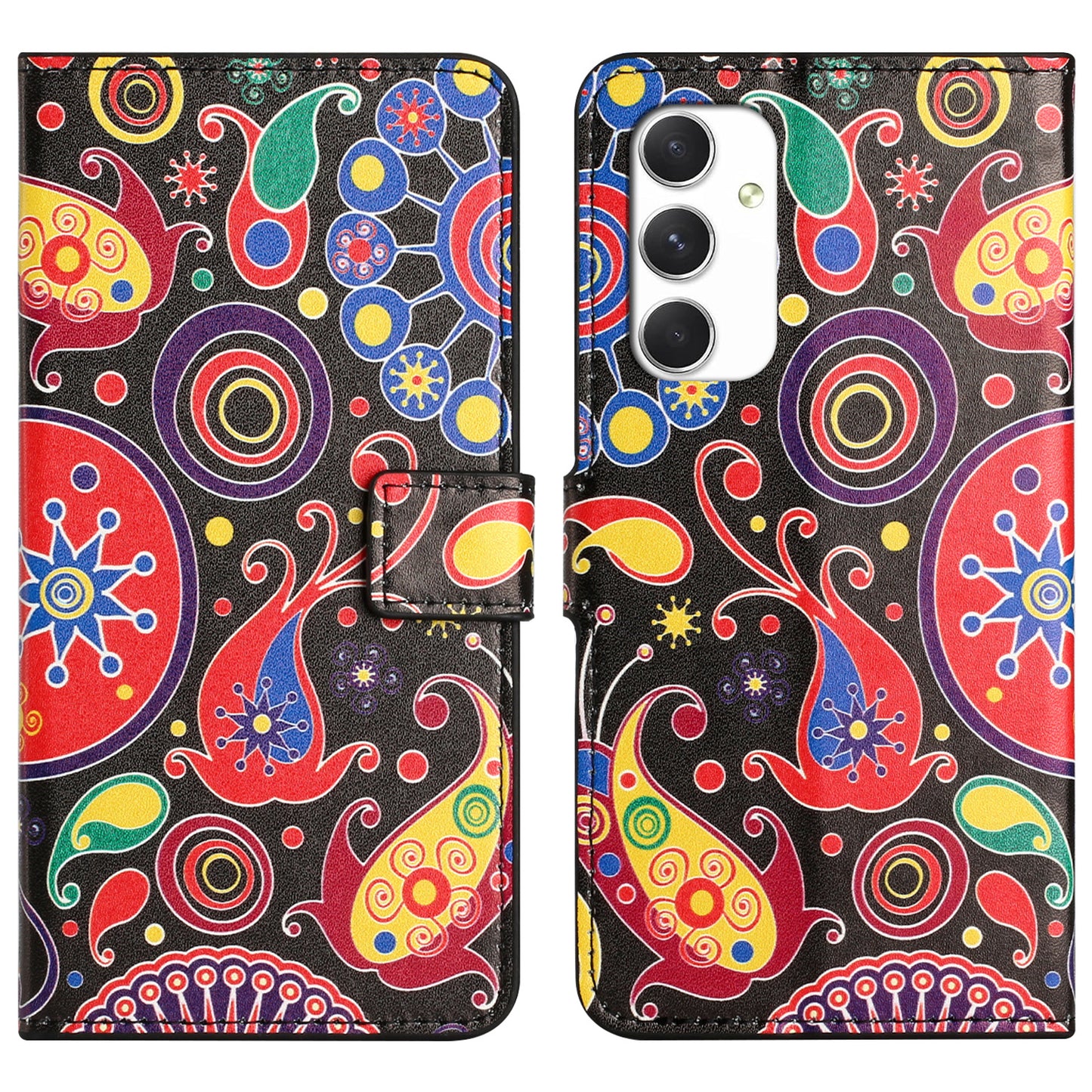 For Samsung Galaxy A16 5G / A16 4G Case Pattern Print PU Leather Wallet Phone Cover - Jelly Fish