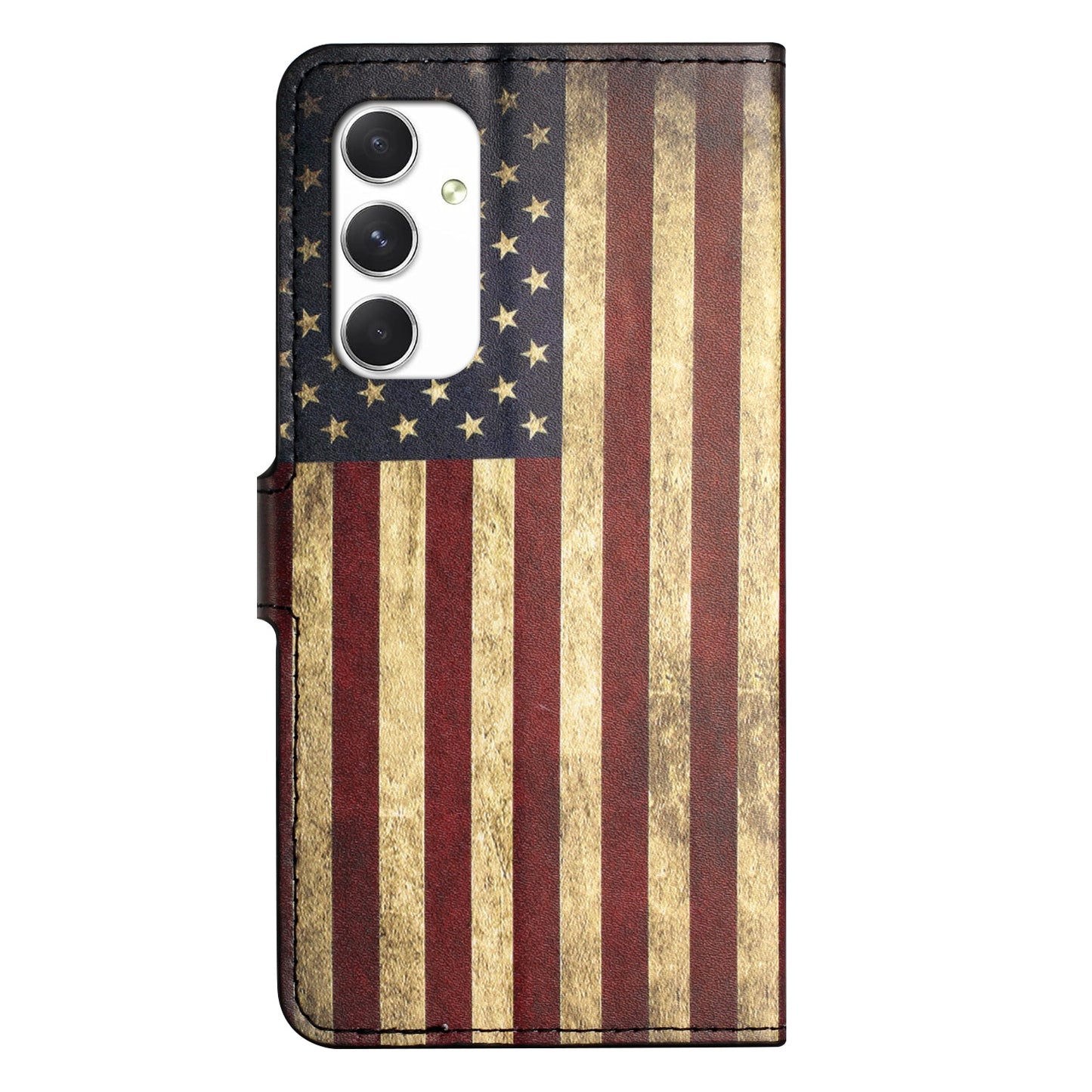For Samsung Galaxy A16 5G / A16 4G Case Pattern Print PU Leather Wallet Phone Cover - The American Flag