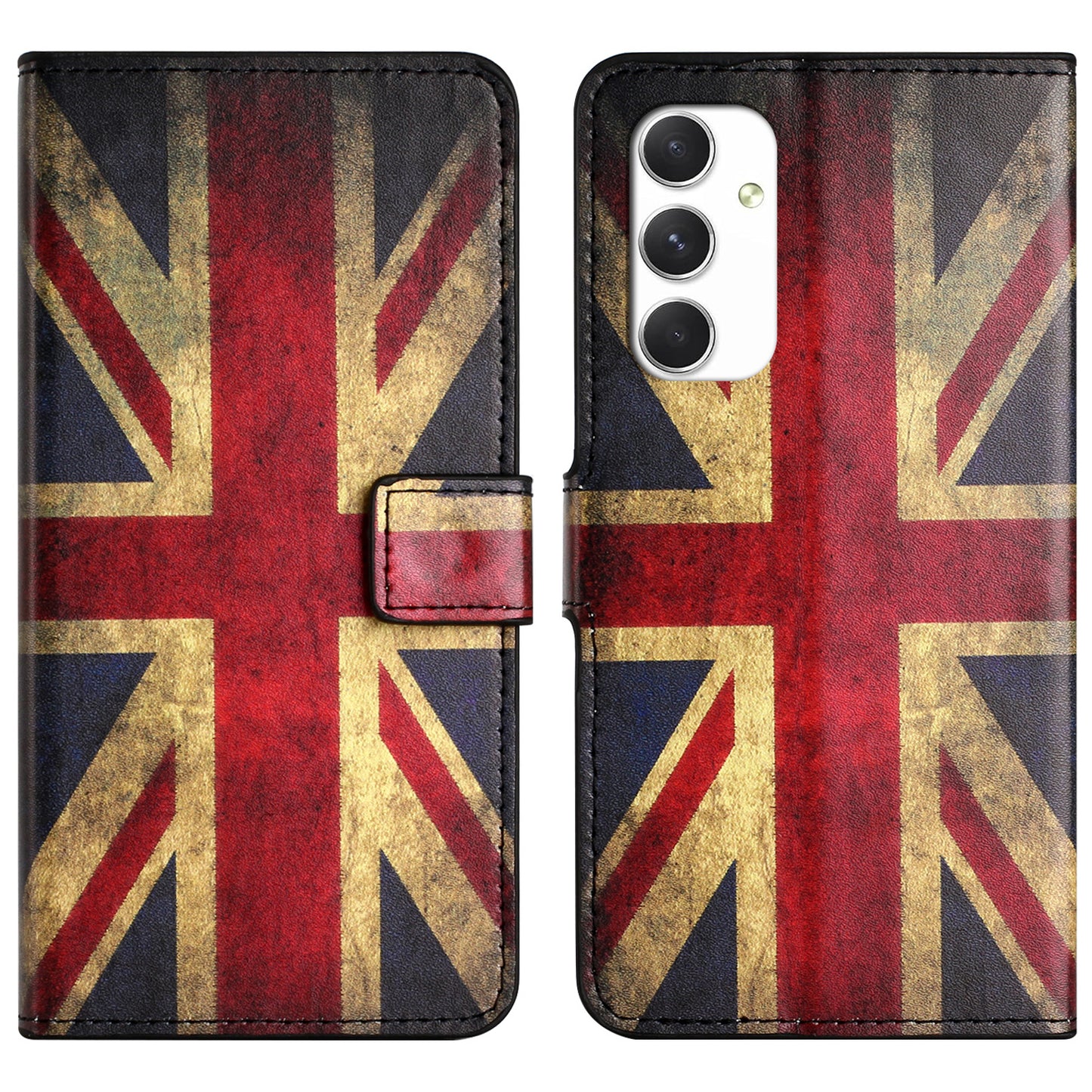For Samsung Galaxy A16 5G / A16 4G Case Pattern Print PU Leather Wallet Phone Cover - Union Jack