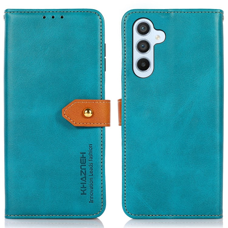 KHAZNEH For Samsung Galaxy M35 5G Wallet Phone Case Stand Leather Flip Cover - Blue