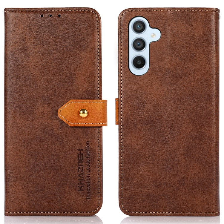 KHAZNEH For Samsung Galaxy M35 5G Wallet Phone Case Stand Leather Flip Cover - Brown