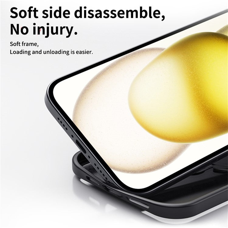 For iPhone 16 Phone Case Kickstand Matte Back Cover Compatible with MagSafe - Black