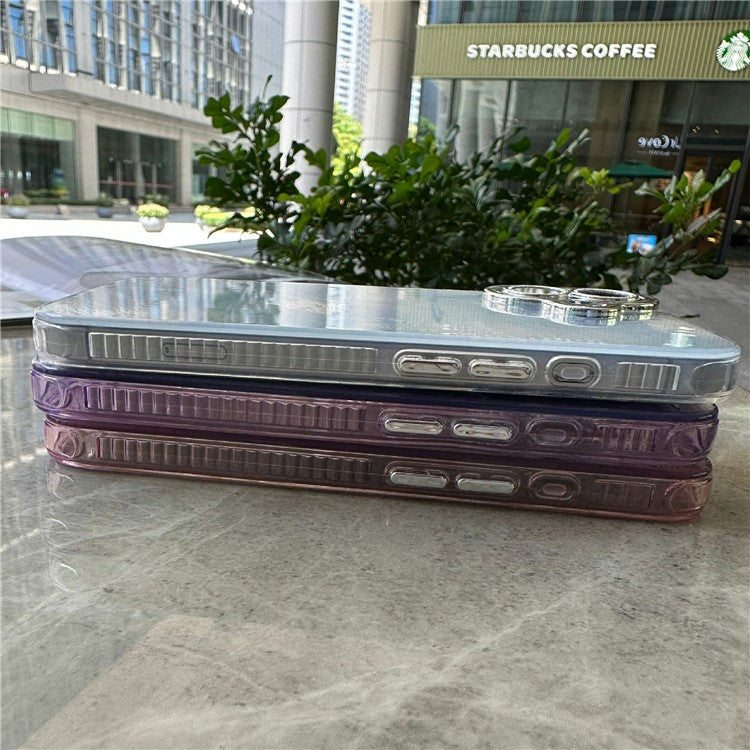 For iPhone 16 Case Silk Pattern Protective TPU+PC Phone Cover - Silver