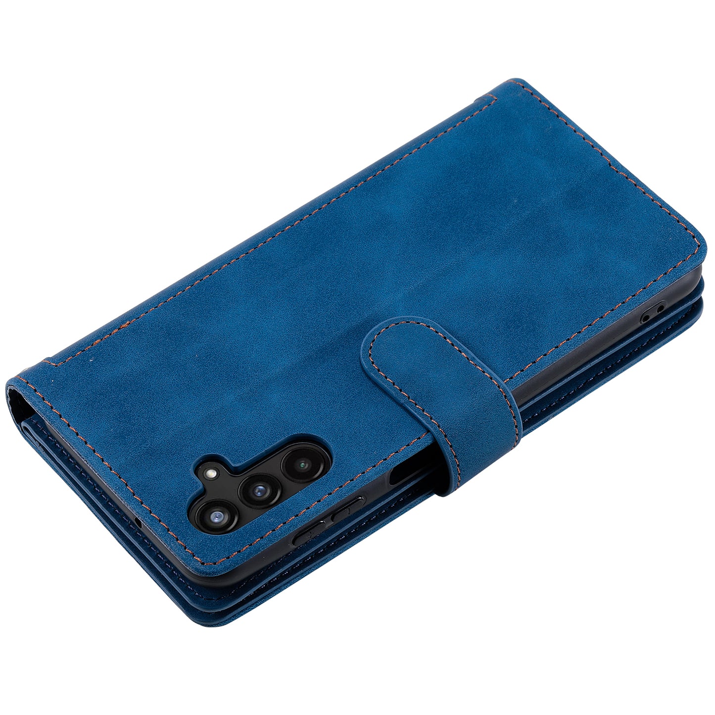 For Samsung Galaxy A16 5G / A16 4G Case PU Leather Phone Cover with Zipper Wallet 9 Card Slots - Blue