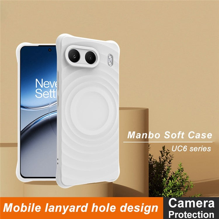 IMAK UC-6 Series for OnePlus Nord 4 TPU Case Water Drop Design Matte Anti-fingerprint Cover - Matte White