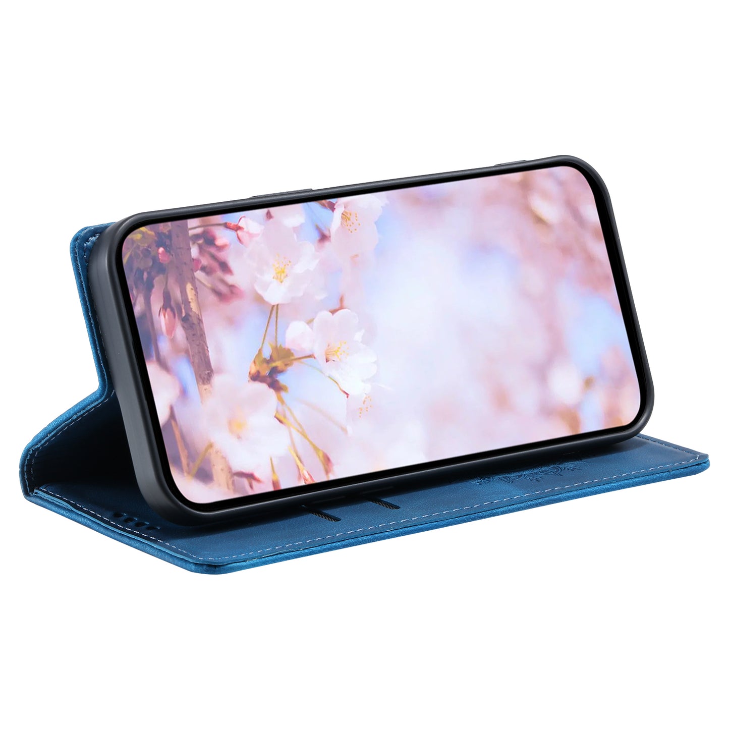 Style 010 For Samsung Galaxy A16 5G / A16 4G Case Mandala Pattern Magnetic Closing Leather Phone Cover - Blue