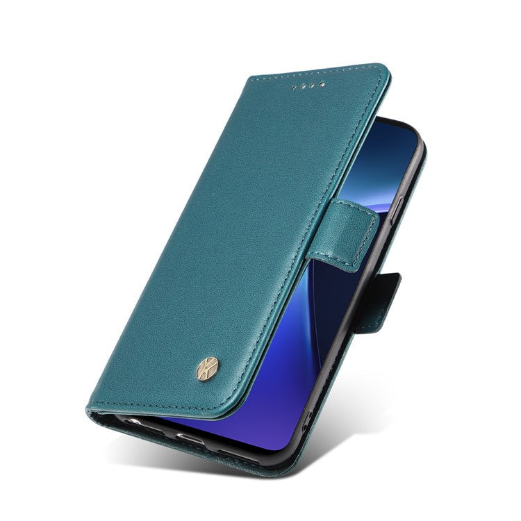 YIKATU YK-003 For OnePlus Nord CE4 Lite 5G / Oppo K12x 5G (China) Case Card Holder Stand Leather Phone Cover - Green