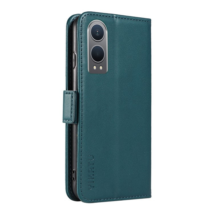 YIKATU YK-003 For OnePlus Nord CE4 Lite 5G / Oppo K12x 5G (China) Case Card Holder Stand Leather Phone Cover - Green