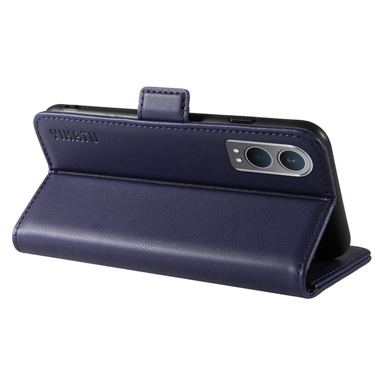 YIKATU YK-003 For OnePlus Nord CE4 Lite 5G / Oppo K12x 5G (China) Case Card Holder Stand Leather Phone Cover - Sapphire