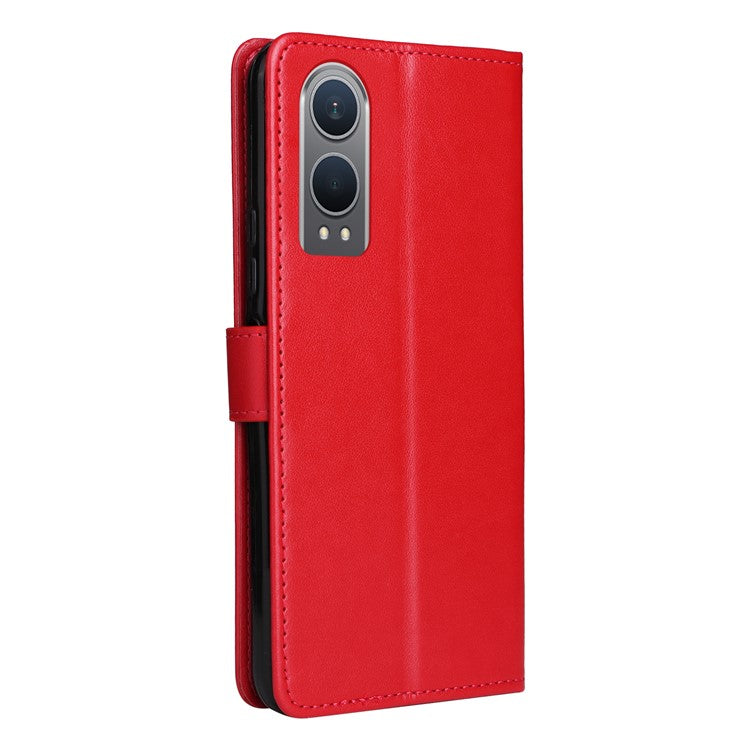 KT Imprinting Flower Series-4 For OnePlus Nord CE4 Lite 5G / Oppo K12x 5G (China) Case Cat Bee Protective Flip Leather Phone Cover - Red