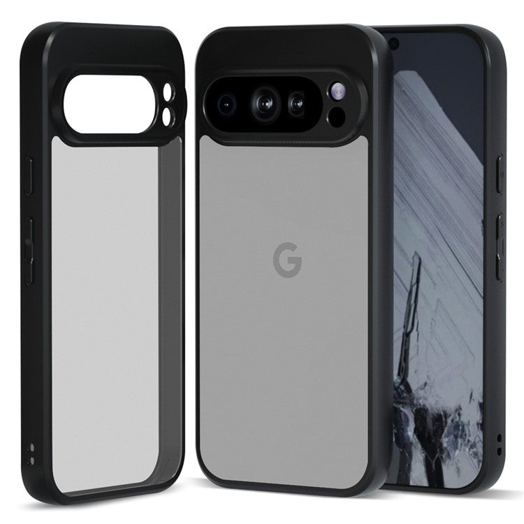 IBMRS For Google Pixel 9 Pro Case Shockproof Anti-Scratch TPU+PC Phone Cover - Matte Black