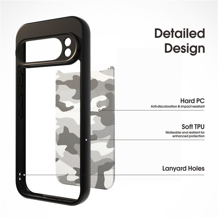 IBMRS For Google Pixel 9 Pro Case Shockproof Anti-Scratch TPU+PC Phone Cover - Artistic Camouflage