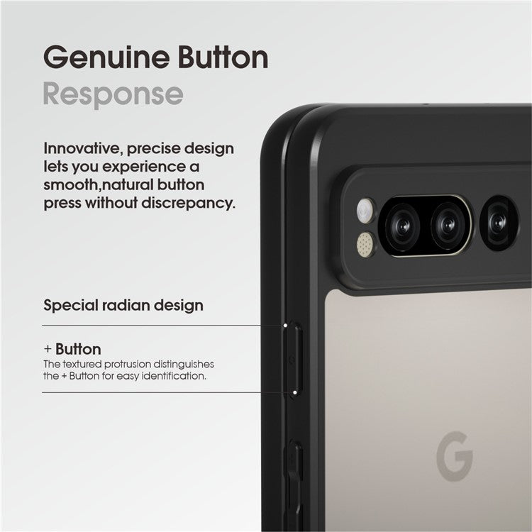 IBMRS For Google Pixel Fold Case TPU + PC Dual Layer Shockproof Phone Cover - Matte Black