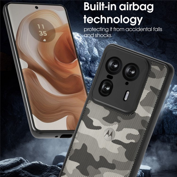 IBMRS For Motorola Moto X50 Ultra 5G / Edge 50 Ultra 5G Case TPU + PC Hybrid Design Phone Cover - Matte Black