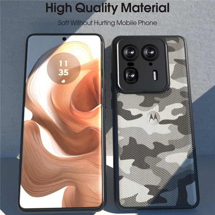 IBMRS For Motorola Moto X50 Ultra 5G / Edge 50 Ultra 5G Case TPU + PC Hybrid Design Phone Cover - Grid Camouflage