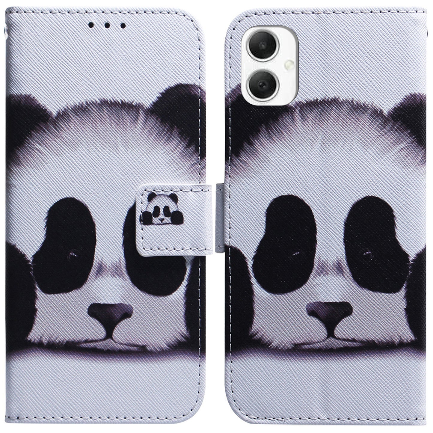 For Samsung Galaxy A06 Wallet Case Pattern Print Leather Phone Cover - Panda