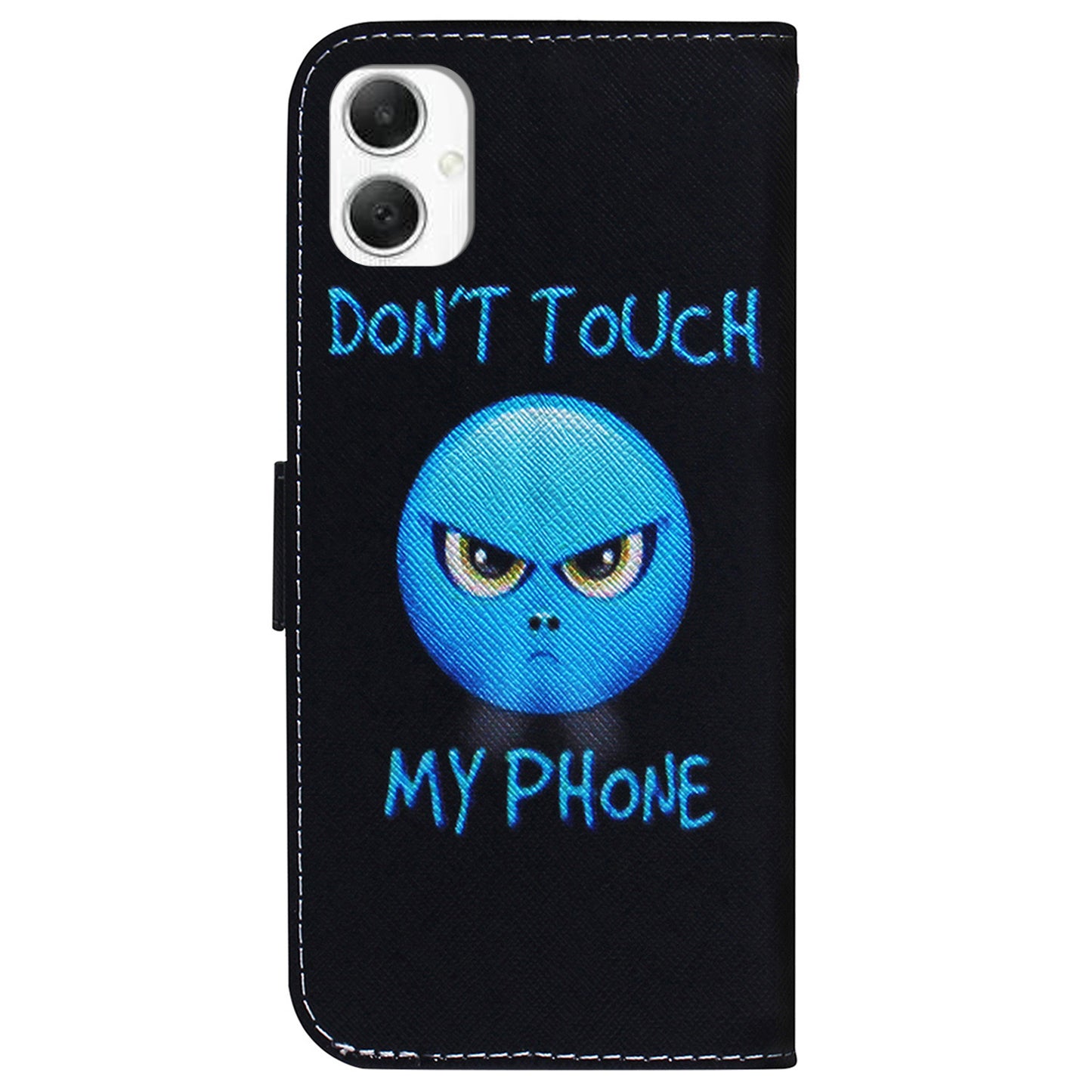 For Samsung Galaxy A06 Wallet Case Pattern Print Leather Phone Cover - Don't Touch My Phone