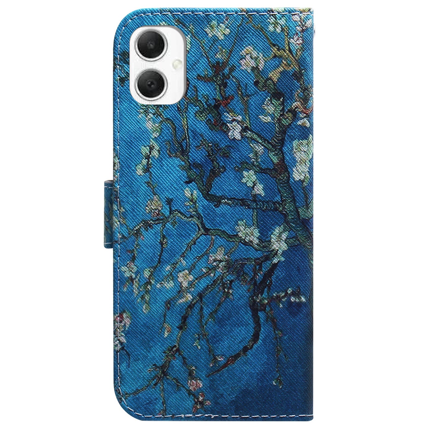 For Samsung Galaxy A06 Wallet Case Pattern Print Leather Phone Cover - Apricot Flowers