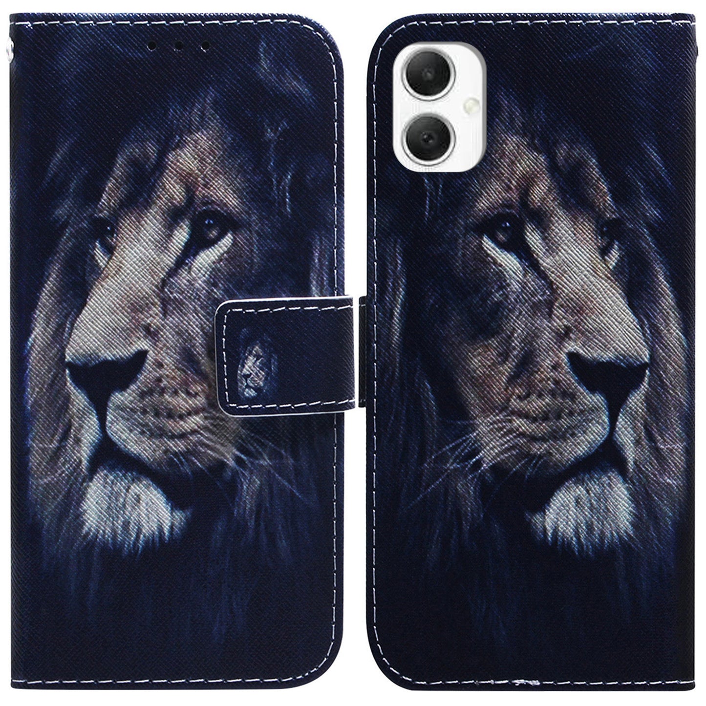 For Samsung Galaxy A06 Wallet Case Pattern Print Leather Phone Cover - Lion