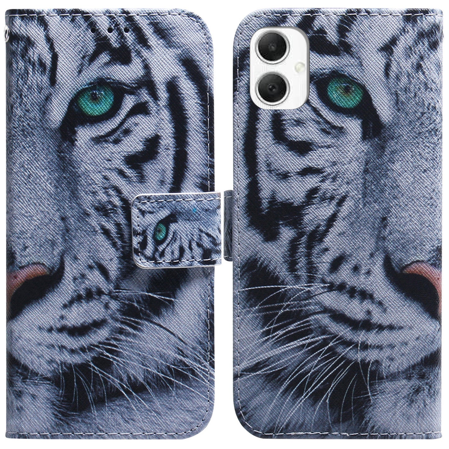 For Samsung Galaxy A06 Wallet Case Pattern Print Leather Phone Cover - Tiger