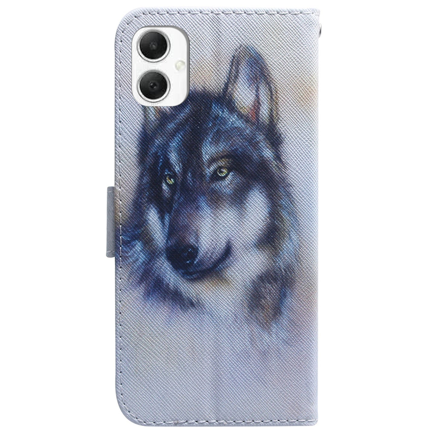 For Samsung Galaxy A06 Wallet Case Pattern Print Leather Phone Cover - Wolf