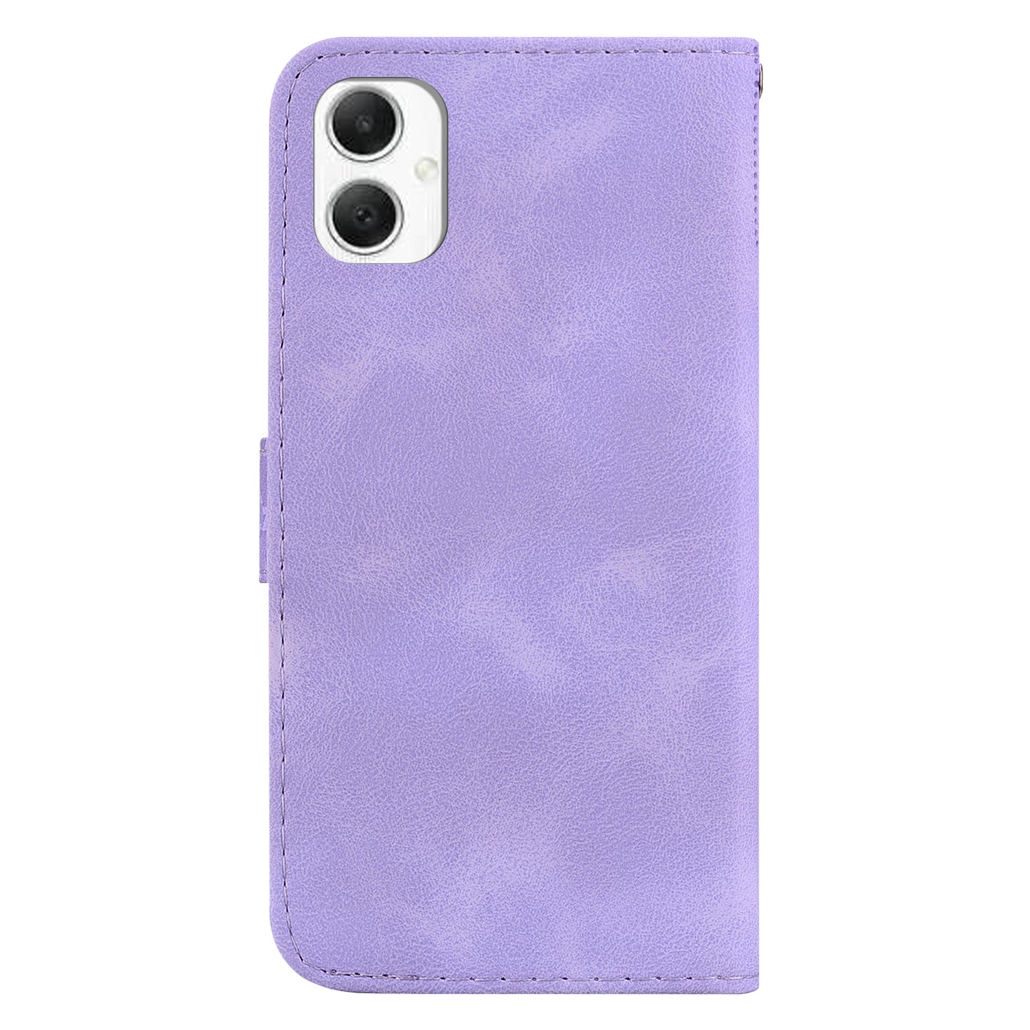 For Samsung Galaxy A06 Stand Case 7-Shaped Pattern Imprint Leather Phone Cover - Purple