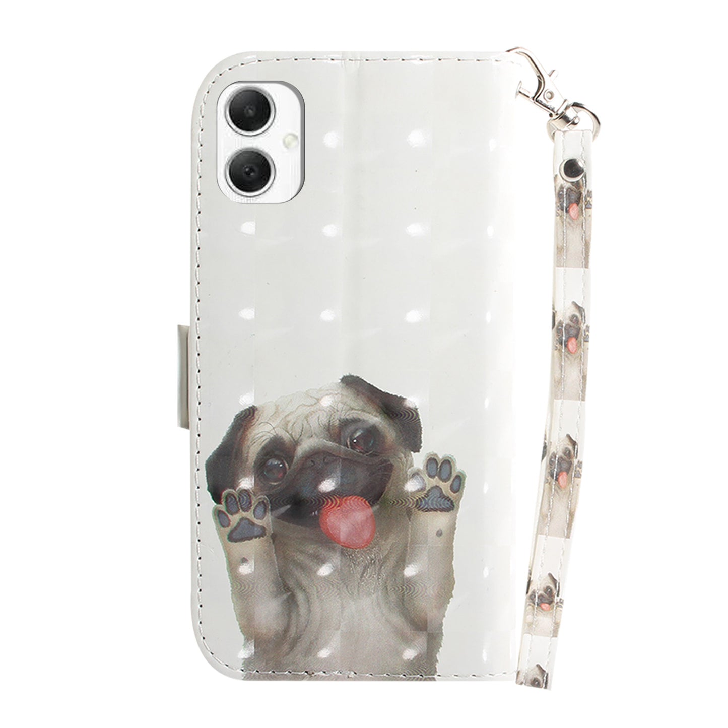 For Samsung Galaxy A06 Case Pattern Printing Leather Wallet Phone Cover - Pug