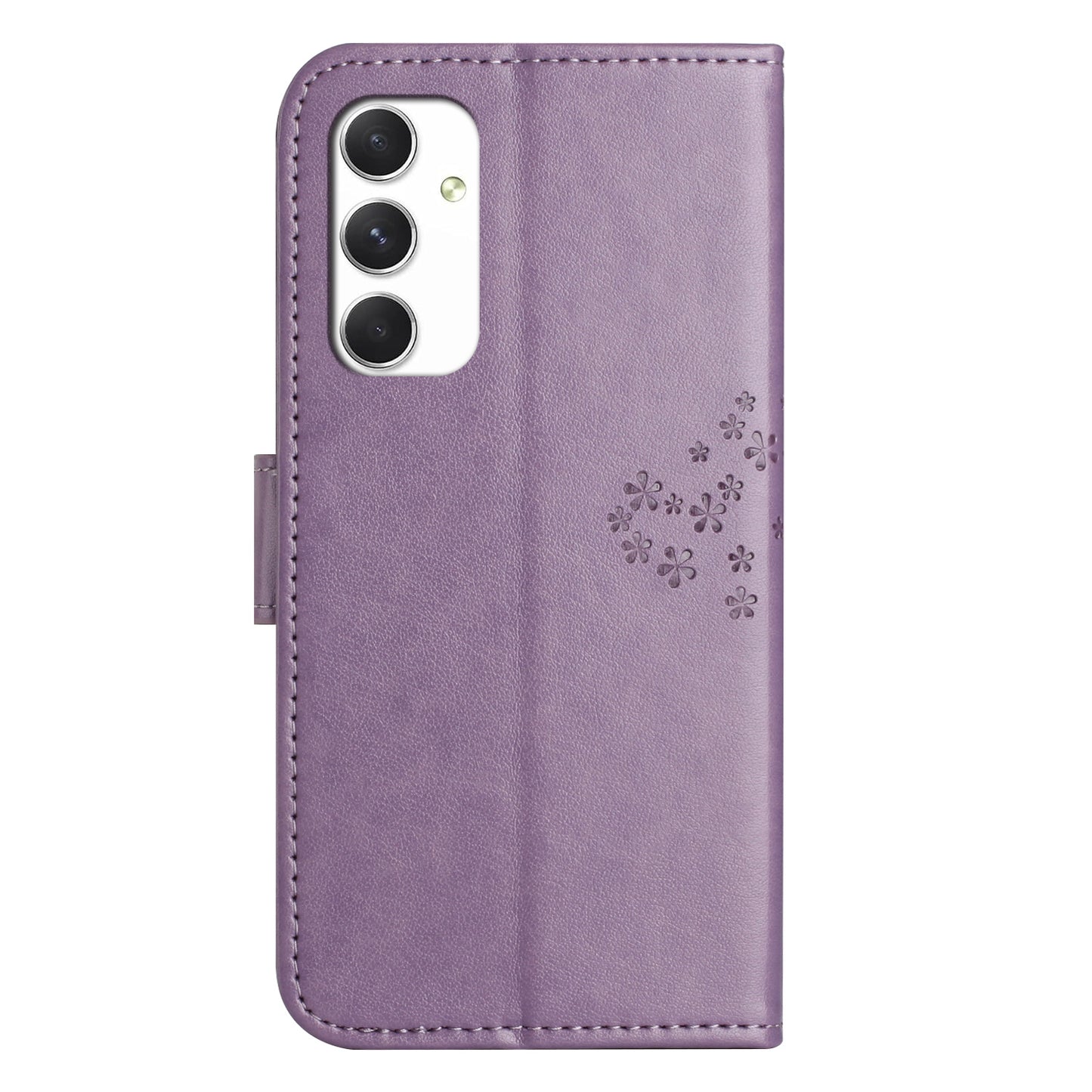 For Samsung Galaxy A16 5G / A16 4G Case PU Leather Owl Tree Imprinted Wallet Phone Cover - Purple