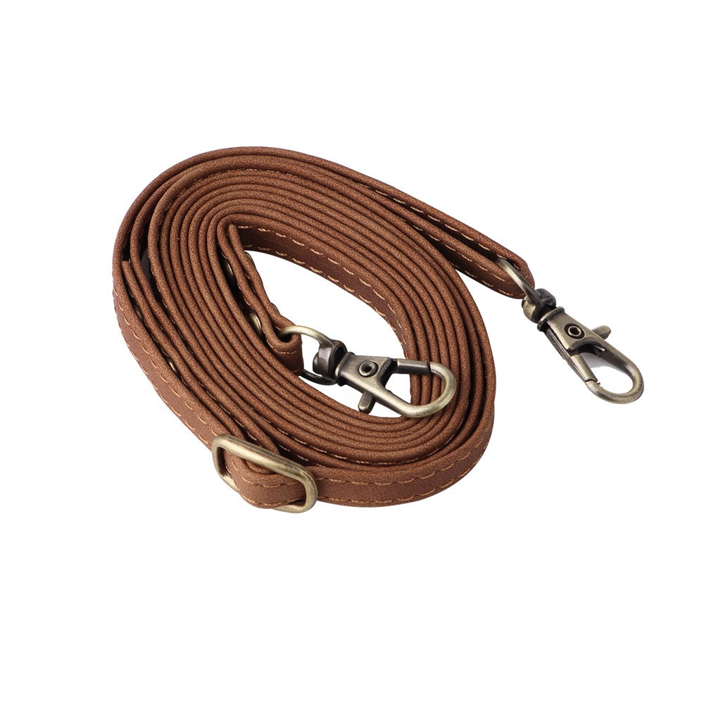 For Samsung Galaxy Z Flip7 FE 5G / Z Flip6 5G Leather Case Zipper Wallet Phone Cover with Shoulder Strap - Brown