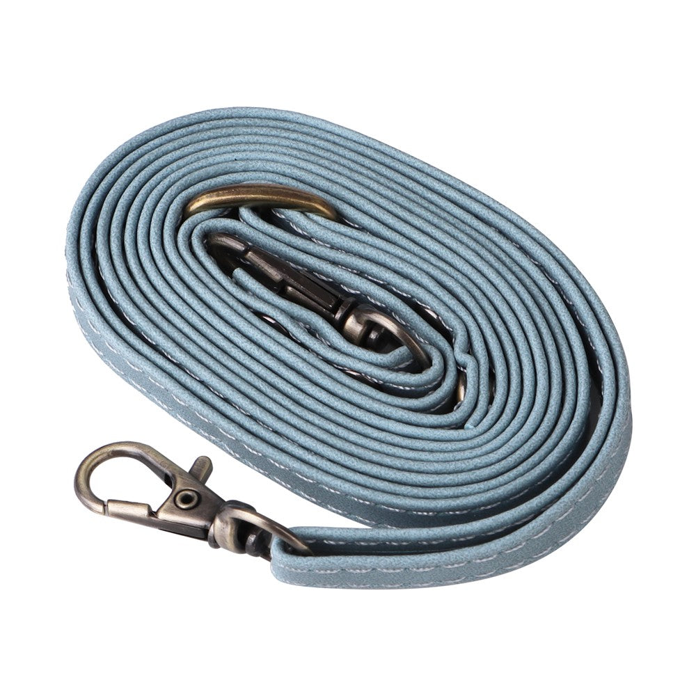 For Samsung Galaxy Z Flip7 FE 5G / Z Flip6 5G Leather Case Zipper Wallet Phone Cover with Shoulder Strap - Sky Blue