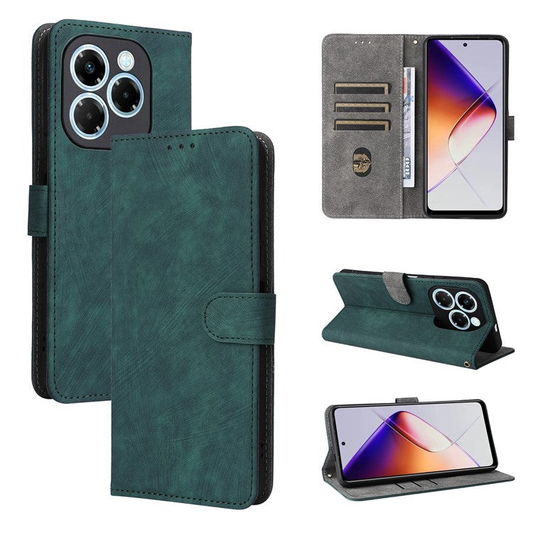 For Infinix Note 40X 5G X6838 Wallet Case RFID Blocking PU Leather Cover Stand View - Green