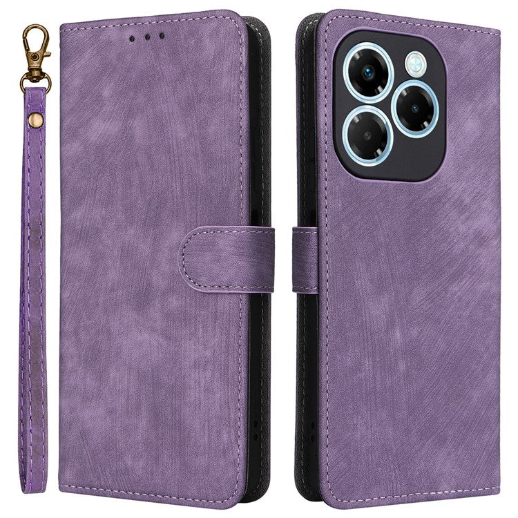 For Infinix Note 40X 5G X6838 Wallet Case RFID Blocking PU Leather Cover Stand View - Purple