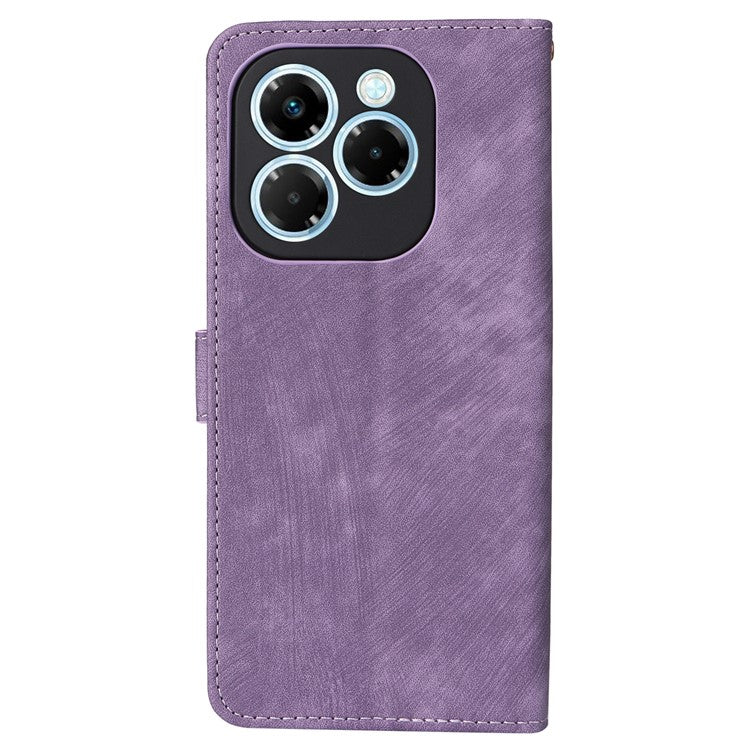For Infinix Note 40X 5G X6838 Wallet Case RFID Blocking PU Leather Cover Stand View - Purple