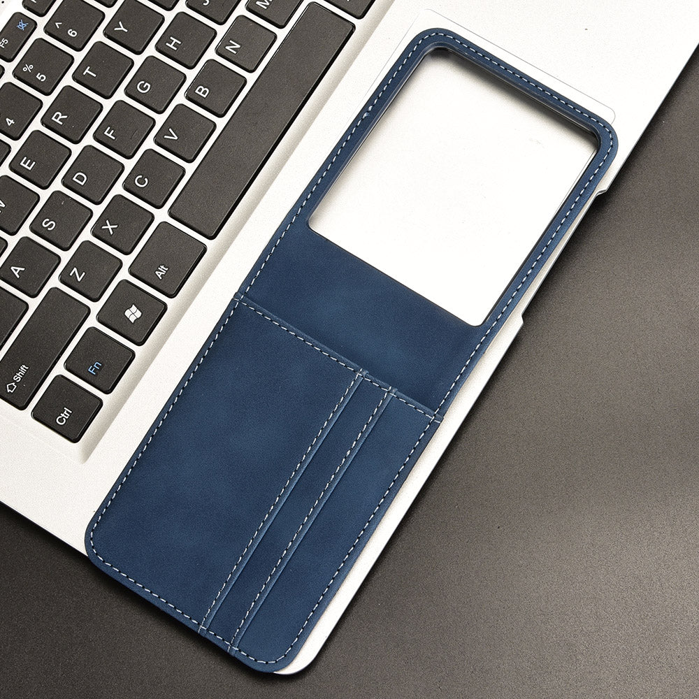For Motorola Razr 50 Ultra 5G / Razr+ 2024 5G Case Card Slot Leather+PC Phone Cover Separable Design - Blue