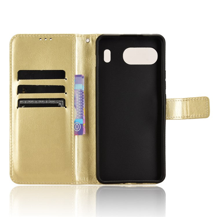 For OnePlus Nord 4 Case Crazy Horse Texture PU Leather Phone Wallet Cover - Gold