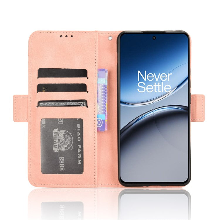 For OnePlus Nord 4 Case PU Leather Phone Cover with Wallet Multiple Card Slots - Pink