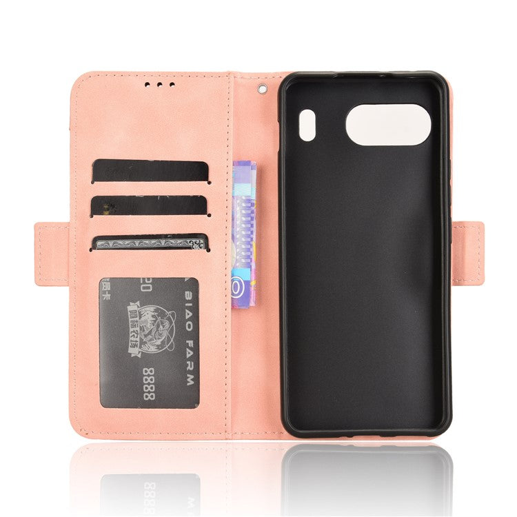 For OnePlus Nord 4 Case PU Leather Phone Cover with Wallet Multiple Card Slots - Pink