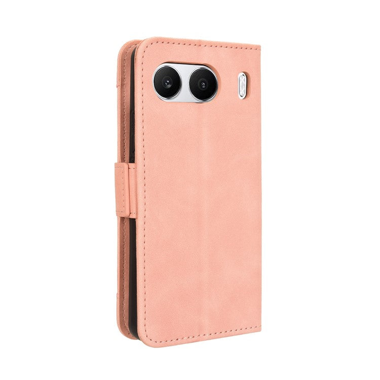 For OnePlus Nord 4 Case PU Leather Phone Cover with Wallet Multiple Card Slots - Pink