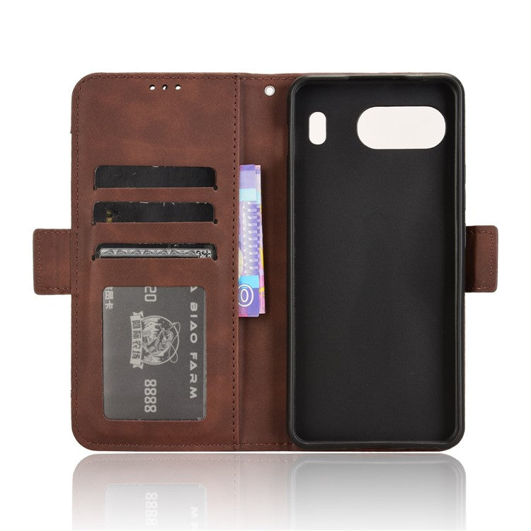 For OnePlus Nord 4 Case PU Leather Phone Cover with Wallet Multiple Card Slots - Brown