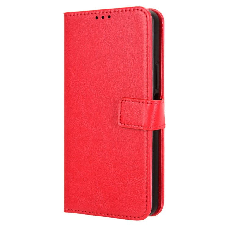 For Infinix Note 40 5G X6852 Case PU Leather Crazy Horse Texture Phone Cover with Wallet - Red