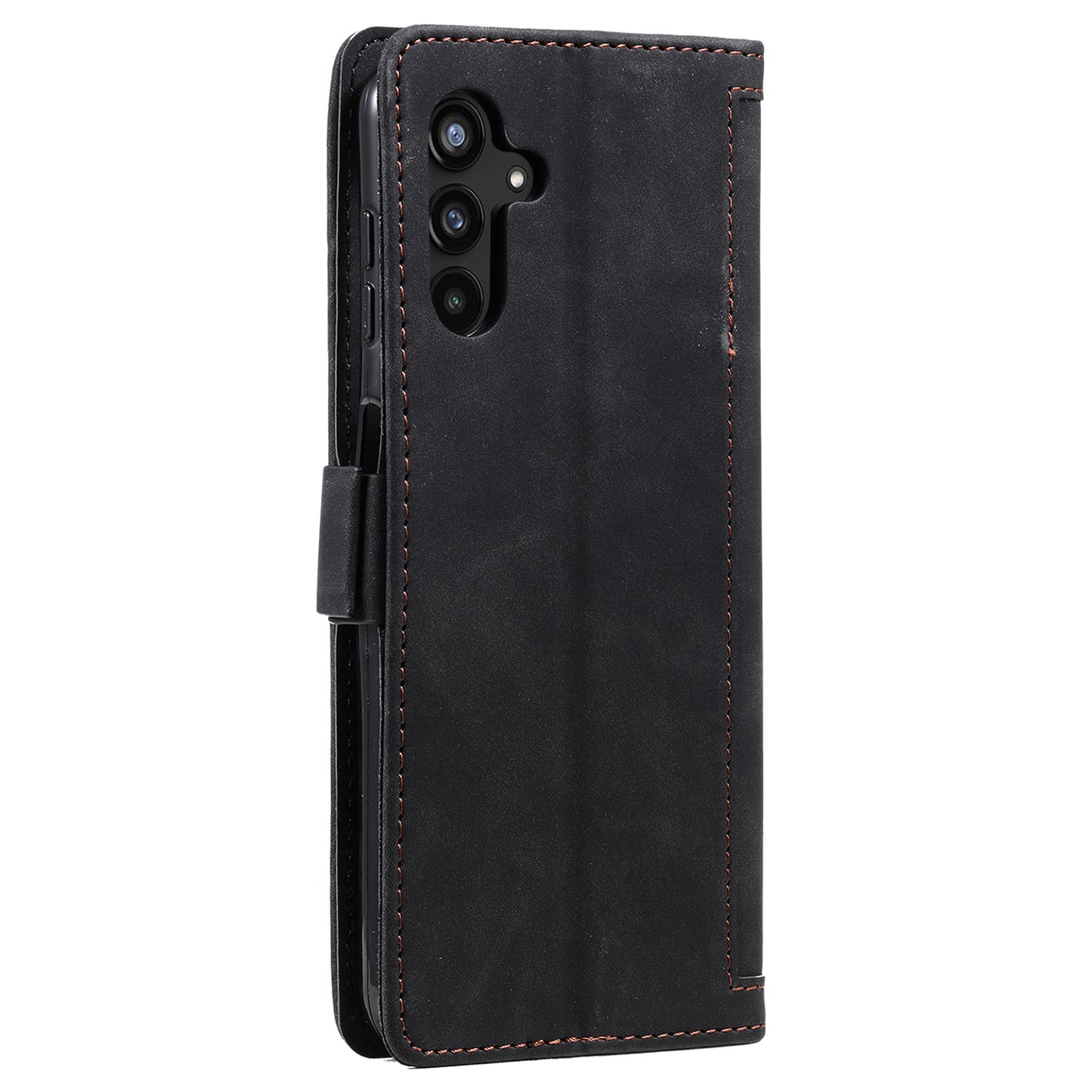 For Samsung Galaxy A16 5G / A16 4G Wallet Case RFID Blocking Stand Leather Phone Cover - Black