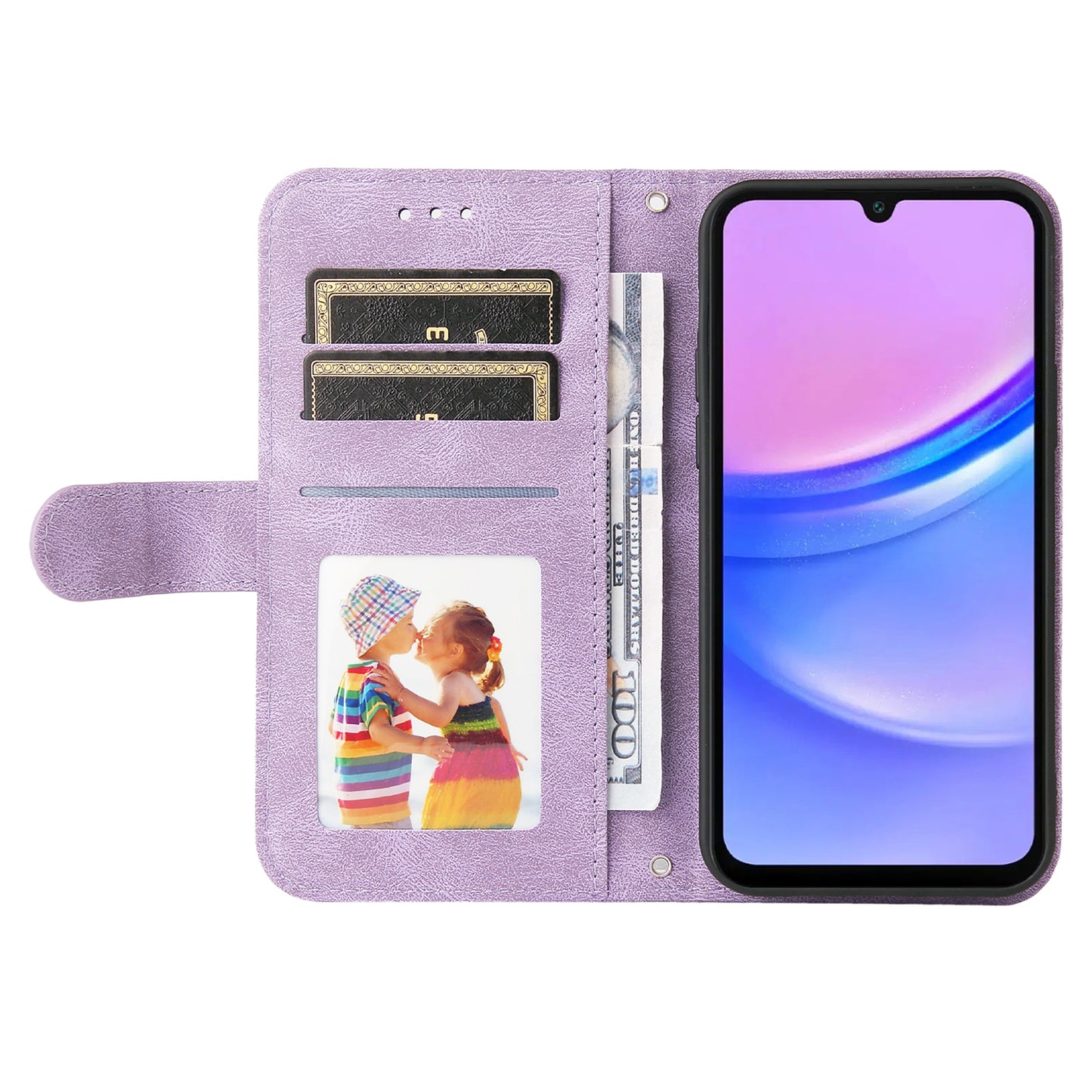 For Samsung Galaxy A16 5G / A16 4G Case Wallet Skin-Touch PU Leather Phone Cover - Purple