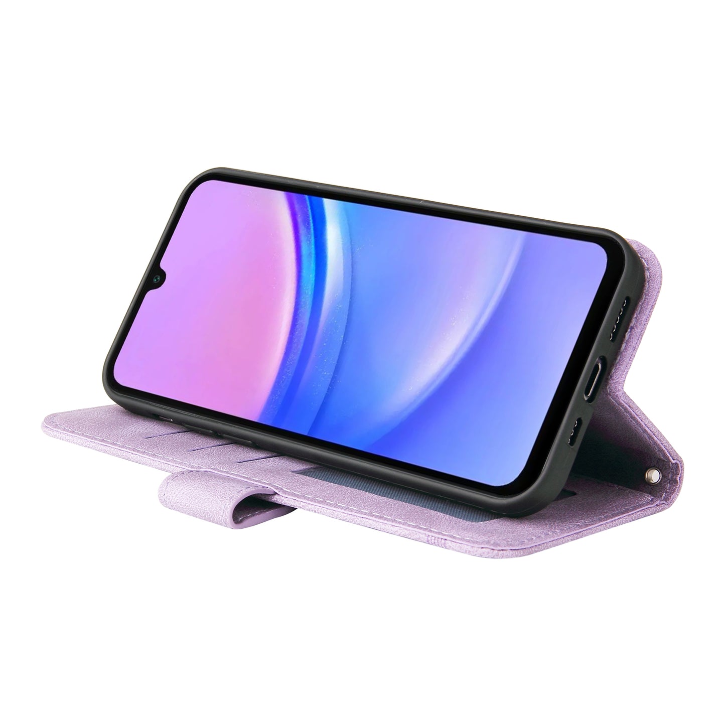 For Samsung Galaxy A16 5G / A16 4G Case Wallet Skin-Touch PU Leather Phone Cover - Purple