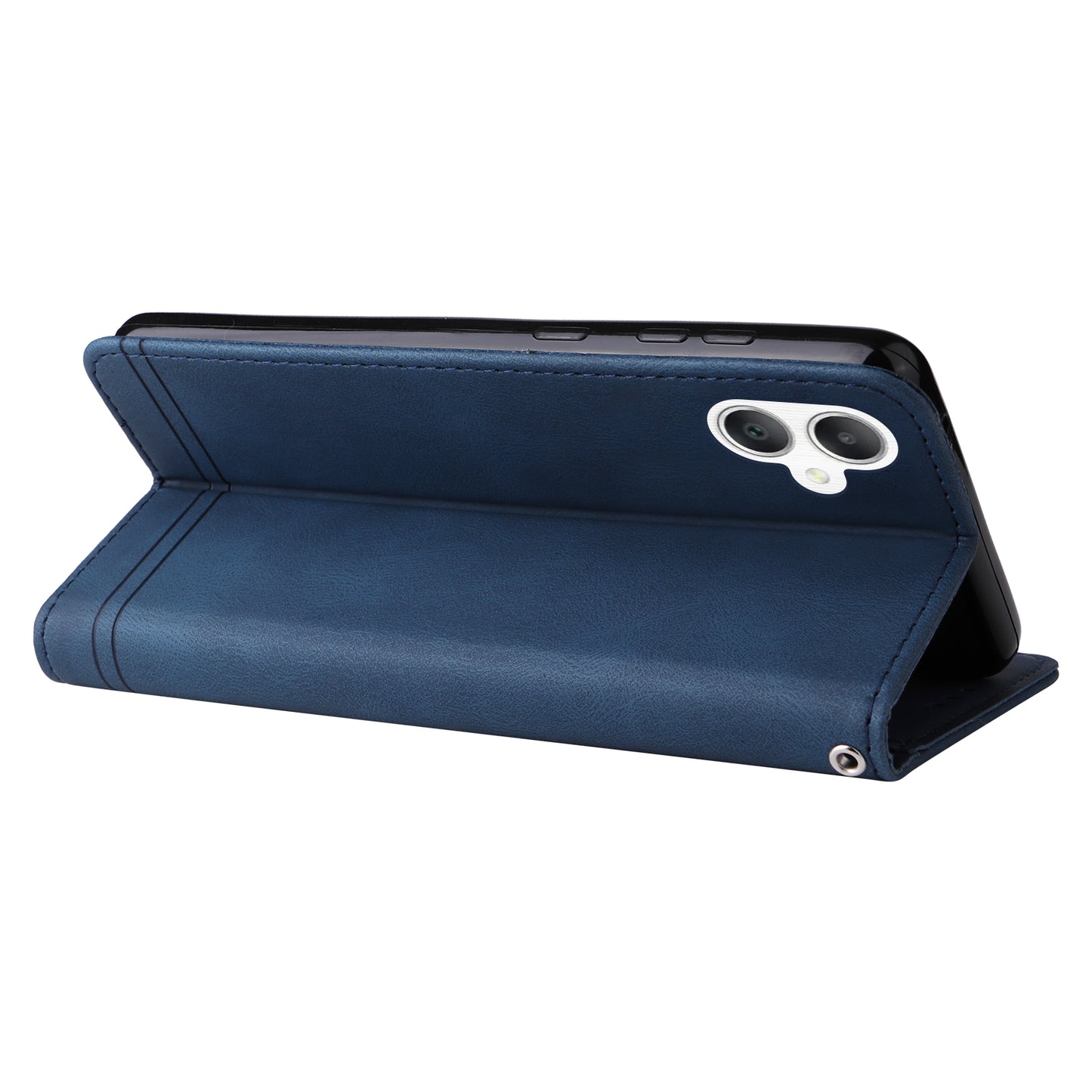 For Samsung Galaxy A06 Case Wallet Skin-Touch PU Leather Phone Cover - Blue